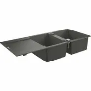 Мойка GROHE K500 с двумя чашами, 1160 x 500 мм, серый гранит (31647AT0)