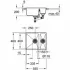 Мойка GROHE K500 с 1,5 чашей, 555 x 460 мм, серый гранит (31648AT0) Мойка GROHE K500 с 1,5 чашей, 555 x 460 мм, серый гранит (31648AT0)