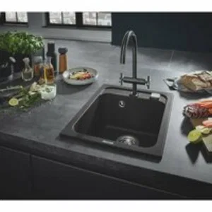 Мойка GROHE K700 с одной чашей, 400 x 500 мм, черный гранит (31650AP0) Мойка GROHE K700 с одной чашей, 400 x 500 мм, черный гранит (31650AP0)