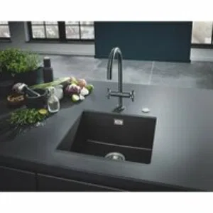 Мойка GROHE K700U с одной чашей, 457 x 406 мм, черный гранит (31653AP0) Мойка GROHE K700U с одной чашей, 457 x 406 мм, черный гранит (31653AP0)