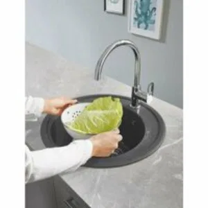 Мойка GROHE K200 с одной чашей, диаметр 510 мм, серый гранит (31656AT0) Мойка GROHE K200 с одной чашей, диаметр 510 мм, серый гранит (31656AT0)