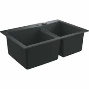 Мойка GROHE K700 с 2 чашами, 838 x 559 мм,черный гранит (31657AP0) Мойка GROHE K700 с 2 чашами, 838 x 559 мм,черный гранит (31657AP0)