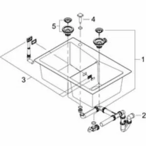 Мойка GROHE K700 с 2 чашами, 838 x 559 мм,черный гранит (31657AP0) Мойка GROHE K700 с 2 чашами, 838 x 559 мм,черный гранит (31657AP0)