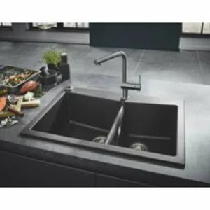 Мойка GROHE K700 с двумя чашами, 838 x 559 мм, серый гранит (31657AT0) Мойка GROHE K700 с двумя чашами, 838 x 559 мм, серый гранит (31657AT0)