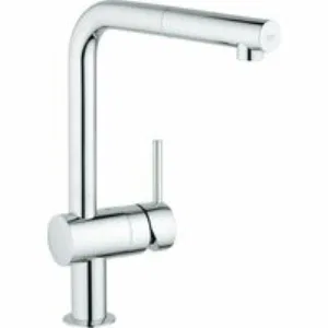 Смеситель для кухни GROHE Minta с вытяжным L-изливом, хром (32168000) Смеситель для кухни GROHE Minta с вытяжным L-изливом, хром (32168000)