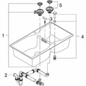Мойка GROHE K700 с двумя чашами, 900 x 500 мм, серый гранит (31658AT0) Мойка GROHE K700 с двумя чашами, 900 x 500 мм, серый гранит (31658AT0)