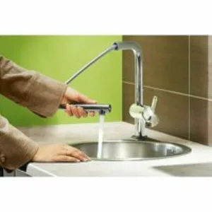 Смеситель для кухни GROHE Minta с вытяжным L-изливом, суперсталь (32168DC0) Смеситель для кухни GROHE Minta с вытяжным L-изливом, суперсталь (32168DC0)