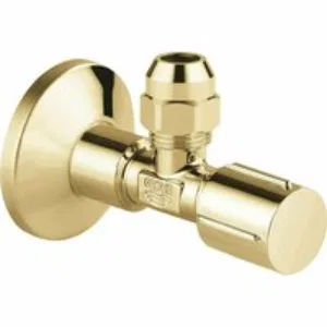 Угловой вентиль GROHE 1/2-3/8 для подключения смесителей, холодный рассвет, глянец (22037GL0) Угловой вентиль GROHE 1/2-3/8 для подключения смесителей, холодный рассвет, глянец (22037GL0)