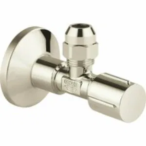 Вентиль угловой GROHE 1/2 дюйма-3/8 дюйма, 1 шт, никель глянец (22039BE0) Вентиль угловой GROHE 1/2 дюйма-3/8 дюйма, 1 шт, никель глянец (22039BE0)