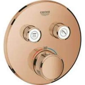Внешняя часть термостата для душа GROHE Grohtherm SmartControl на 2 потребителя, теплый закат глянец (29119DA0) Внешняя часть термостата для душа GROHE Grohtherm SmartControl на 2 потребителя, теплый закат глянец (29119DA0)
