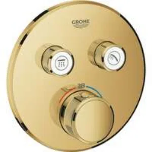 Внешняя часть термостата для душа GROHE Grohtherm SmartControl на 2 потребителя, холодный рассвет глянец (29119GL0) Внешняя часть термостата для душа GROHE Grohtherm SmartControl на 2 потребителя, холодный рассвет глянец (29119GL0)