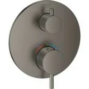 Внешняя часть термостата для душа GROHE Atrio на 2 потребителя, темный графит матовый (24135AL3)