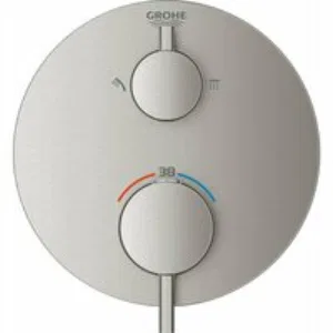 Внешняя часть термостата для душа GROHE Atrio на 2 потребителя, суперсталь (24135DC3) Внешняя часть термостата для душа GROHE Atrio на 2 потребителя, суперсталь (24135DC3)