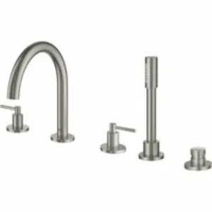 Смеситель для ванны GROHE Atrio двухвентильный, на 5 отверстий, на край ванны, суперсталь (19922DC3) Смеситель для ванны GROHE Atrio двухвентильный, на 5 отверстий, на край ванны, суперсталь (19922DC3)