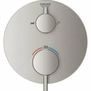 Внешняя часть термостата для ванны GROHE Atrio на 2 потребителя, суперсталь (24138DC3) Внешняя часть термостата для ванны GROHE Atrio на 2 потребителя, суперсталь (24138DC3)