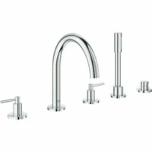 Смеситель для ванны GROHE Atrio двухвентильный, на 5 отверстий, на край ванны, хром (19922003) Смеситель для ванны GROHE Atrio двухвентильный, на 5 отверстий, на край ванны, хром (19922003)