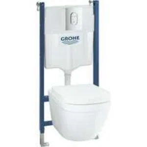 Комплект инсталляции GROHE Solido 5 в 1 с унитазом Euro Ceramic и сиденьем (39535000) Комплект инсталляции GROHE Solido 5 в 1 с унитазом Euro Ceramic и сиденьем (39535000)