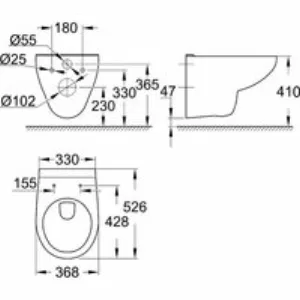 Унитаз подвесной GROHE Bau Ceramic, альпин-белый (39491000) Унитаз подвесной GROHE Bau Ceramic, альпин-белый (39491000)