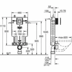Комплект для унитаза GROHE: смывной бачок скрытого монтажа для унитаза GD 2, кнопка Skate Cosmopolitan (38825000) Комплект для унитаза GROHE: смывной бачок скрытого монтажа для унитаза GD 2, кнопка Skate Cosmopolitan (38825000)