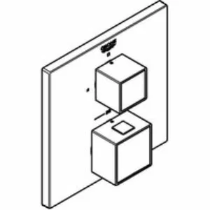 Внешняя часть термостата для душа GROHE Grohtherm Cube на 1 потребителя, хром (24153000) Внешняя часть термостата для душа GROHE Grohtherm Cube на 1 потребителя, хром (24153000)
