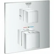 Внешняя часть термостата для душа GROHE Grohtherm Cube на 2 потребителя, хром (24154000)