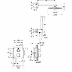 Душевая система GROHE Grohtherm Cube, хром, (34741000) Душевая система GROHE Grohtherm Cube, хром, (34741000)