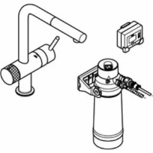 Смеситель для кухонной мойки GROHE Blue Pure Minta с функцией фильтрации, с фильтром в комплекте, хром (30382000) Смеситель для кухонной мойки GROHE Blue Pure Minta с функцией фильтрации, с фильтром в комплекте, хром (30382000)