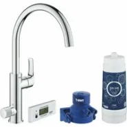 Смеситель для кухонной мойки GROHE Blue Pure Eurosmart с функцией фильтрации, с фильтром в комплекте, хром (30383000)