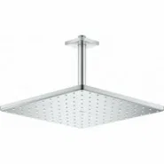 Верхний душ с потолочным душевым кронштейном 142 мм, 1 режим струи, GROHE Rainshower Mono 310 Cube, хром, (26565000)