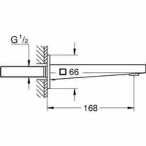Излив для ванны GROHE Plus, хром (13404003) Излив для ванны GROHE Plus, хром (13404003)