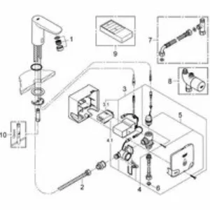 Кран для раковины GROHE Euroeco Cosmopolitan E инфракрасный, без функции смешивания, хром (36384000) Кран для раковины GROHE Euroeco Cosmopolitan E инфракрасный, без функции смешивания, хром (36384000)