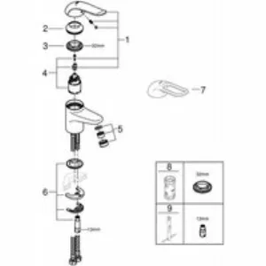 Смеситель для раковины GROHE Euroeco Special, хром (32762000) Смеситель для раковины GROHE Euroeco Special, хром (32762000)