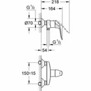 Смеситель для душа GROHE Euroeco Special, хром (32780000) Смеситель для душа GROHE Euroeco Special, хром (32780000)