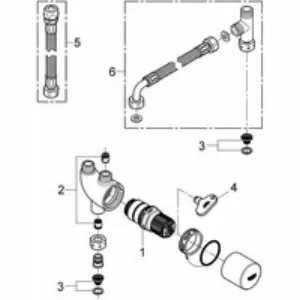 Термостат GROHE Grohtherm Micro для установки под раковиной, хром (34487000) Термостат GROHE Grohtherm Micro для установки под раковиной, хром (34487000)
