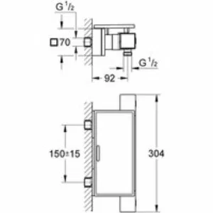 Термостат для душа GROHE Grohtherm Cube, хром (34491000) Термостат для душа GROHE Grohtherm Cube, хром (34491000)