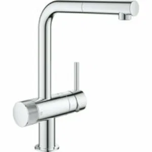 Смеситель для кухонной мойки GROHE Blue Pure Minta, с функцией фильтрации, без фильтра в комплекте, хром (31721000) Смеситель для кухонной мойки GROHE Blue Pure Minta, с функцией фильтрации, без фильтра в комплекте, хром (31721000)