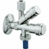 Вентиль угловой GROHE комбинированный 3/8x3/8″ для подключения смесителей, хром (41070000)