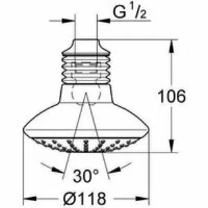 Верхний душ GROHE Euphoria, 1 режим, хром (27270000) Верхний душ GROHE Euphoria, 1 режим, хром (27270000)