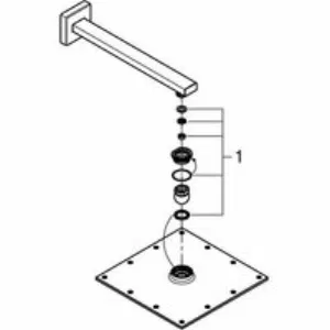 Верхний душ с душевым кронштейном 286 мм, 1 режим струи, GROHE Rainshower Allure 230, хром, (26054000) Верхний душ с душевым кронштейном 286 мм, 1 режим струи, GROHE Rainshower Allure 230, хром, (26054000)