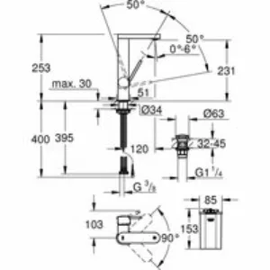 Смеситель для раковины GROHE Plus Digital с индикатором температуры, L-size, хром (23959003) Смеситель для раковины GROHE Plus Digital с индикатором температуры, L-size, хром (23959003)