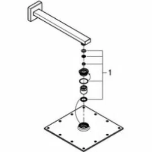 Верхний душ GROHE Rainshower Allure 230 с кронштейном, 9,5 л/мин, 1 режим, 286 мм, хром (26064000) Верхний душ GROHE Rainshower Allure 230 с кронштейном, 9,5 л/мин, 1 режим, 286 мм, хром (26064000)