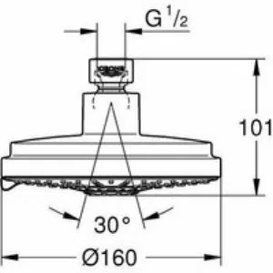 Верхний душ GROHE Rainshower Cosmopolitan 160, 4 режима, хром (27134000) Верхний душ GROHE Rainshower Cosmopolitan 160, 4 режима, хром (27134000)