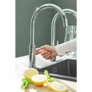 Кран для кухонной мойки GROHE Blue Pure Mono с функцией фильтрации, без фильтра в комплекте, хром (31724000)
