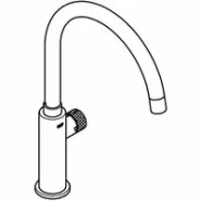 Кран для кухонной мойки GROHE Blue Pure Mono с функцией фильтрации, без фильтра в комплекте, хром (31724000)