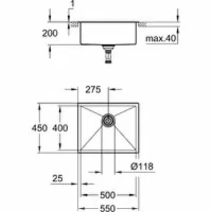 Мойка GROHE K700 60-S 55/45 1.0, нержавеющая сталь (31726SD0) Мойка GROHE K700 60-S 55/45 1.0, нержавеющая сталь (31726SD0)