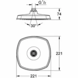 Верхний душ GROHE Rainshower Grandera, 1 режим, хром (27974000) Верхний душ GROHE Rainshower Grandera, 1 режим, хром (27974000)