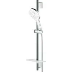 Душевой гарнитур GROHE Rainshower SmartActive 130 с мыльницей, 3 режима струи, душевая штанга 600 мм, 12 л/мин, белая луна (26576LS0) Душевой гарнитур GROHE Rainshower SmartActive 130 с мыльницей, 3 режима струи, душевая штанга 600 мм, 12 л/мин, белая луна (26576LS0)