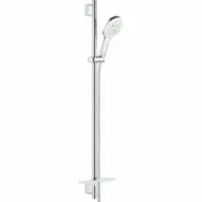Душевой гарнитур GROHE Rainshower SmartActive 130 с мыльницей, 3 режима струи, душевая штанга 900 мм, 12 л/мин, белая луна (26578LS0)