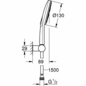 Душевой набор GROHE Rainshower SmartActive 130, 3 режима, 1500 мм, 9,5 л/мин, хром (26580000) Душевой набор GROHE Rainshower SmartActive 130, 3 режима, 1500 мм, 9,5 л/мин, хром (26580000)