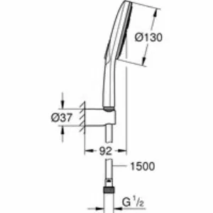 Душевой набор GROHE Rainshower SmartActive 130, 3 режима, 1500 мм, 9,5 л/мин, белая луна (26581LS0) Душевой набор GROHE Rainshower SmartActive 130, 3 режима, 1500 мм, 9,5 л/мин, белая луна (26581LS0)
